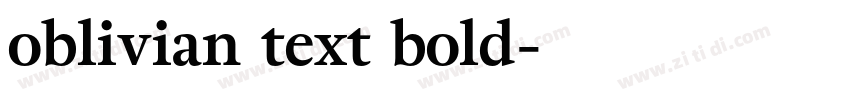 oblivian text bold字体转换